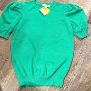 NWT-Vine & Love Emerald Puff Sleeve Sweater